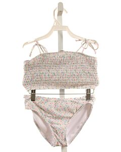 THE OAKS APPAREL   WHITE   SMOCKED 2-PIECE SWIMSUIT