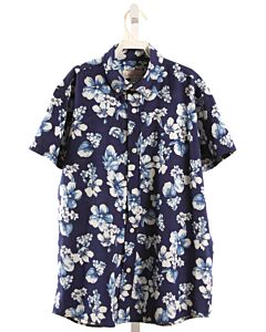 COTTON & CO.  NAVY  FLORAL  DRESS SHIRT