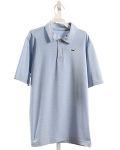 VINEYARD VINES  LT BLUE  STRIPED  KNIT SS SHIRT
