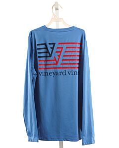 VINEYARD VINES  BLUE   PRINTED DESIGN KNIT LS SHIRT