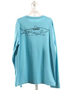 VINEYARD VINES  AQUA   PRINTED DESIGN KNIT LS SHIRT