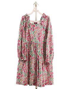 J. CREW  PURPLE  FLORAL  DRESS WITH RUFFLE