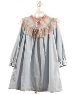 PHI CLOTHING  LT BLUE VELVET   DRESS WITH TULLE