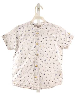 FLEURISSE  WHITE  PRINT  DRESS SHIRT