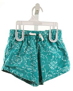 JULIA AMORY  GREEN PIQUE FLORAL  SHORTS