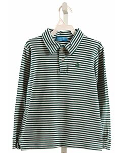 J. BAILEY  GREEN  STRIPED  KNIT LS SHIRT