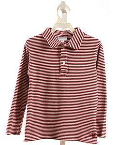 LITTLE ENGLISH  RED  STRIPED  KNIT LS SHIRT