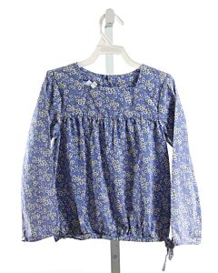 BELLA BLISS  BLUE  FLORAL  SHIRT-LS