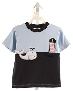 ZUCCINI BLUE APPLIQUED KNIT SS SHIRT