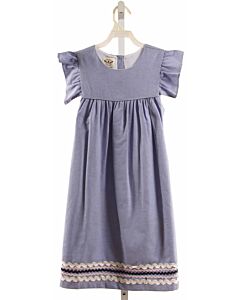 THE OAKS APPAREL   CHAMBRAY    DRESS WITH RIC RAC