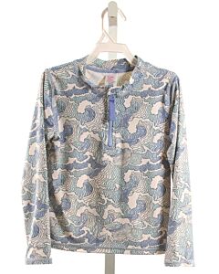 RUFFLE BUTTS BLUE PRINTED DESIGN RASH GUARD