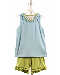 MATILDA JANE  AQUA  POLKA DOT  2-PIECE OUTFIT WITH RUFFLE
