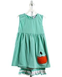 SMOCK MONKEY  MINT   APPLIQUED 2-PIECE OUTFIT