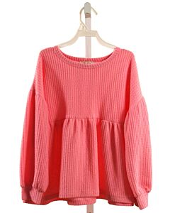 HAYDEN GIRLS  PINK    KNIT LS SHIRT