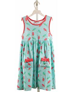 JELLYBEANS  AQUA  PRINT  KNIT DRESS