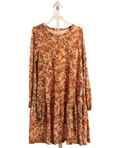 HAYDEN GIRLS  BROWN  FLORAL  KNIT DRESS