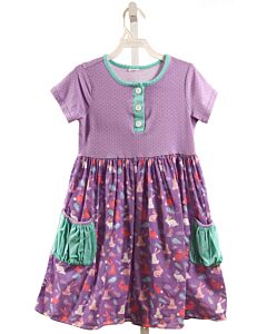 NO TAG  PURPLE  PRINT  DRESS