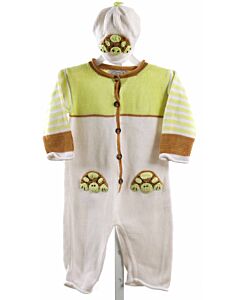 ZACKALI 4 KIDS  LIME GREEN   APPLIQUED KNIT ROMPER