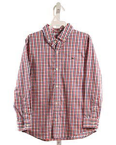 VINEYARD VINES  RED  PLAID  DRESS SHIRT