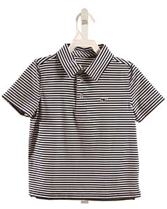 VINEYARD VINES  NAVY  STRIPED  KNIT SS SHIRT