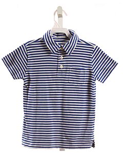 CREWCUTS  BLUE  STRIPED  KNIT SS SHIRT