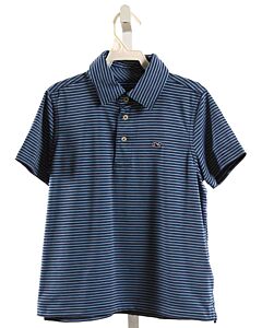 VINEYARD VINES  NAVY  STRIPED  KNIT SS SHIRT