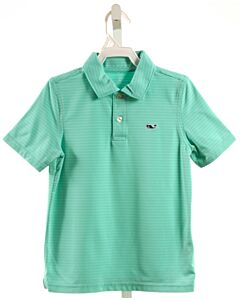 VINEYARD VINES  MINT  STRIPED  KNIT SS SHIRT
