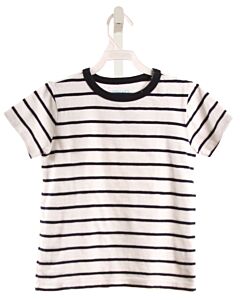 CREWCUTS  WHITE  STRIPED  KNIT SS SHIRT