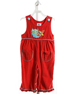 SHRIMP & GRITS  ORANGE CORDUROY   ROMPER WITH RIC RAC