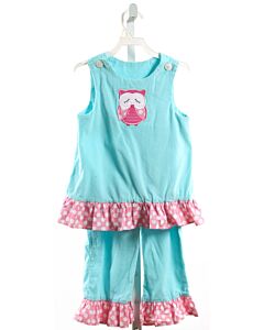 JUST DUCKY  BLUE CORDUROY POLKA DOT  2-PIECE OUTFIT