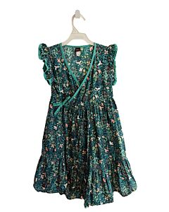 TEA  GREEN  FLORAL  DRESS