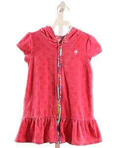 LILLY PULITZER  HOT PINK TERRY CLOTH POLKA DOT  COVER UP