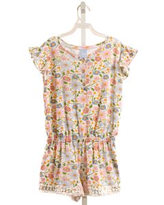 BELLA BLISS  WHITE  FLORAL  KNIT ROMPER