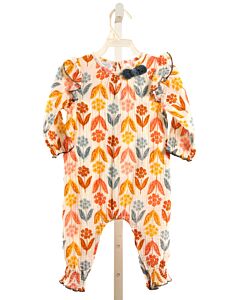 MUD PIE  ORANGE SEERSUCKER FLORAL  ROMPER