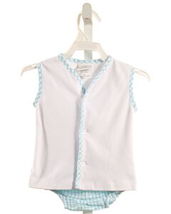 LULLABY SET  BLUE SEERSUCKER GINGHAM  2-PIECE OUTFIT