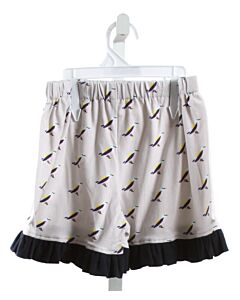 HANNAH KATE  GRAY  PRINT  SHORTS WITH RUFFLE