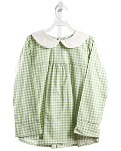 HANNAH KATE  LT GREEN  GINGHAM  SHIRT-LS