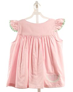 HANNAH KATE  PINK PIQUE   SLEEVELESS SHIRT WITH RIC RAC