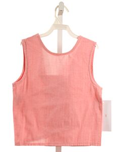 HANNAH KATE  PINK SEERSUCKER STRIPED  SLEEVELESS SHIRT