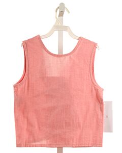 HANNAH KATE  PINK SEERSUCKER STRIPED  SLEEVELESS SHIRT