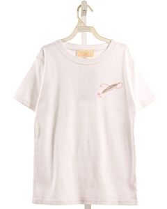 HANNAH KATE  WHITE KNIT  PRINTED DESIGN T-SHIRT