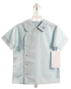 HANNAH KATE  BLUE PIQUE   DRESS SHIRT