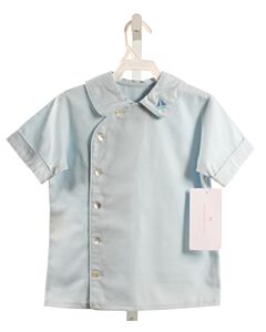 HANNAH KATE  BLUE PIQUE   DRESS SHIRT