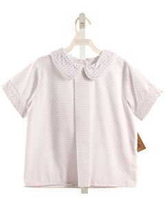 HANNAH KATE  WHITE SWISS DOT   DRESS SHIRT