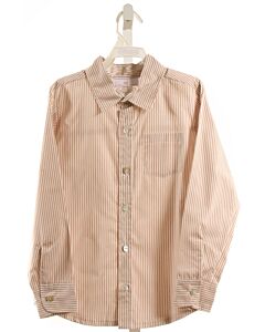 HANNAH KATE  BROWN  STRIPED  DRESS SHIRT