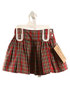 HANNAH KATE  RED  PLAID  SKIRT