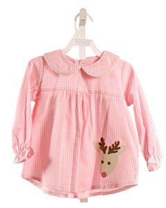 HANNAH KATE  PINK  GINGHAM  DRESS SHIRT