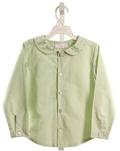 HANNAH KATE  LIME GREEN  WINDOWPANE  DRESS SHIRT