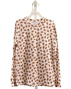 HANNAH KATE  BROWN  PRINT  KNIT LS SHIRT
