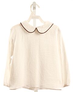 HANNAH KATE  WHITE SEERSUCKER   SHIRT-LS